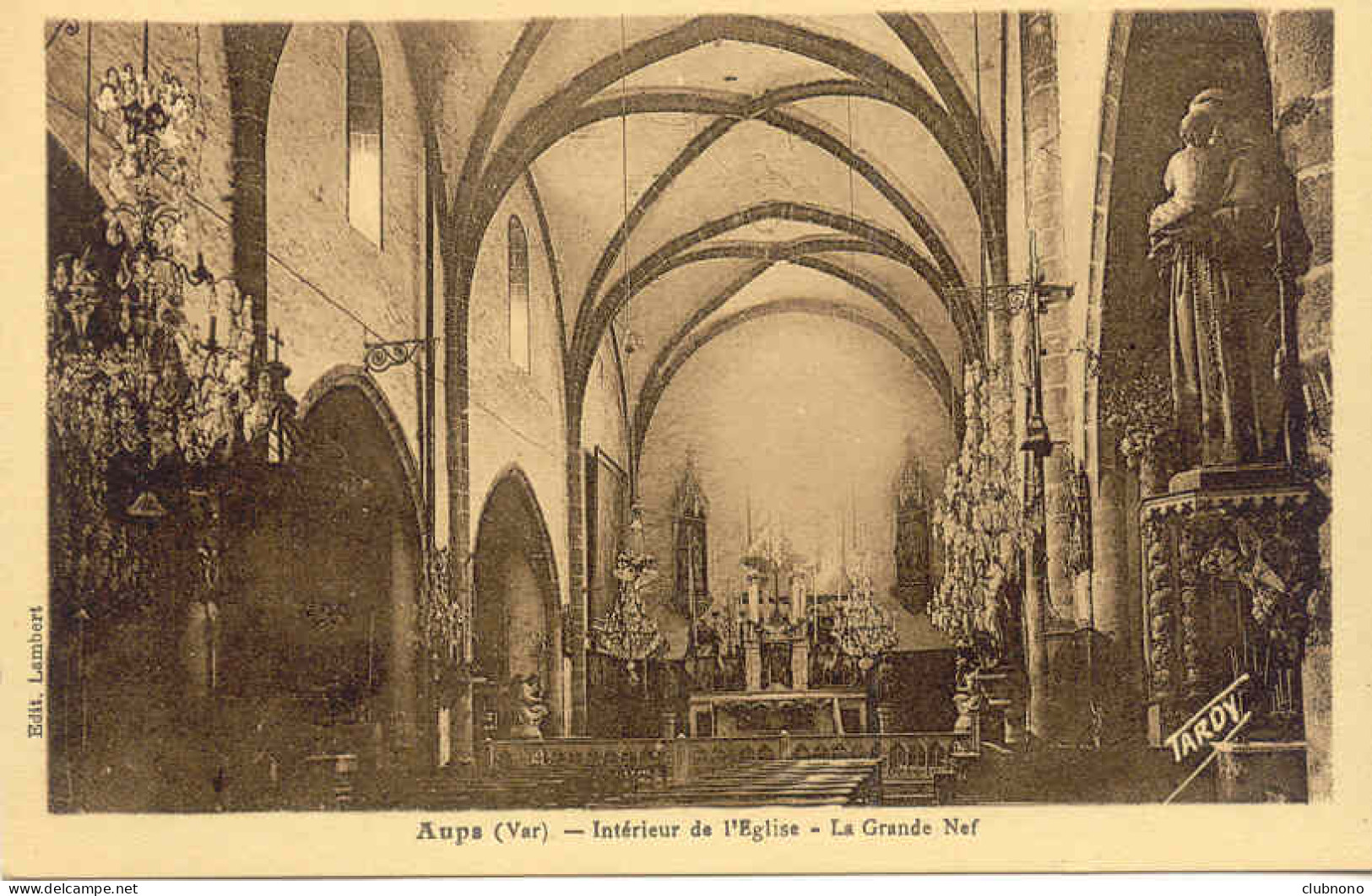 CPA - AUPS - INTERIEUR DE L'EGLISE - LA GRANDE NEF - Aups