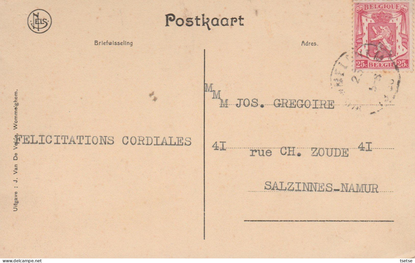 Wommelgem - St Jans Kapel -1936 ( Verso Zien ) - Wommelgem