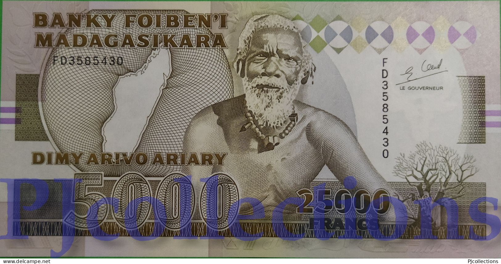 MADAGASCAR 25000 FRANCS 1993 PICK 74A UNC - Madagascar