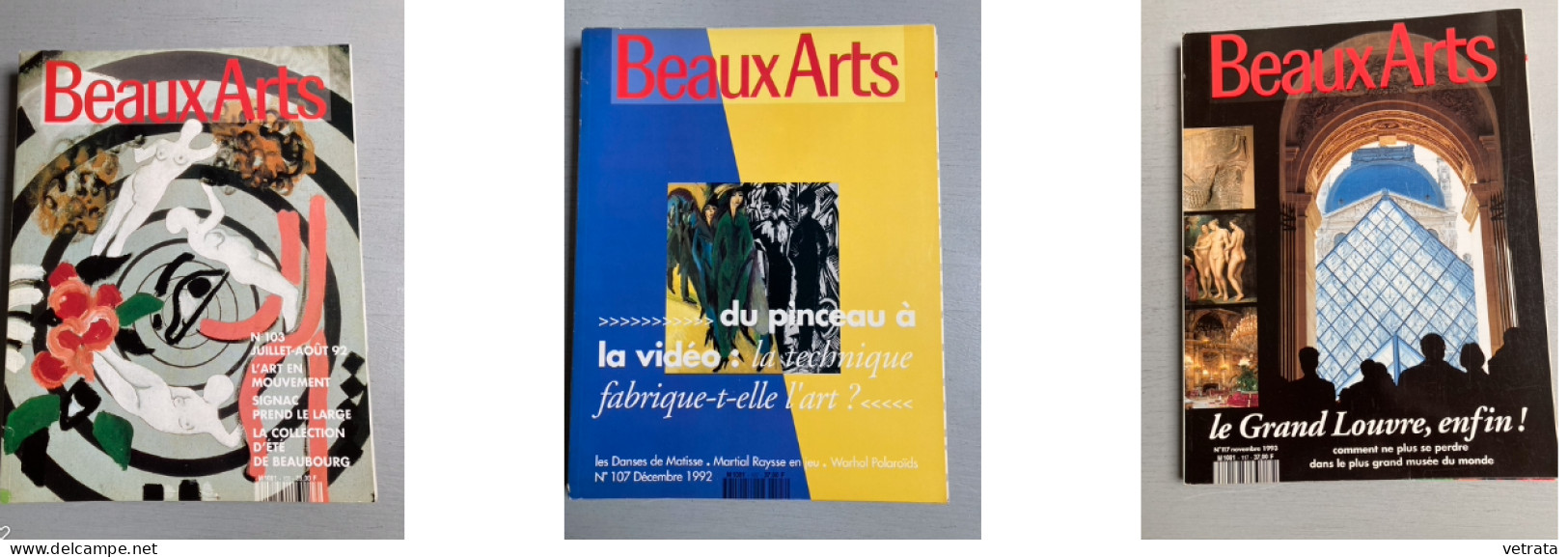 10 N° De Beaux Arts Dans Boite Reliure = N°80/87/89/96/97/100/103/107/117 & 121 (1990/94) (Biennale Venise-Bacon-Popova- - Autres & Non Classés