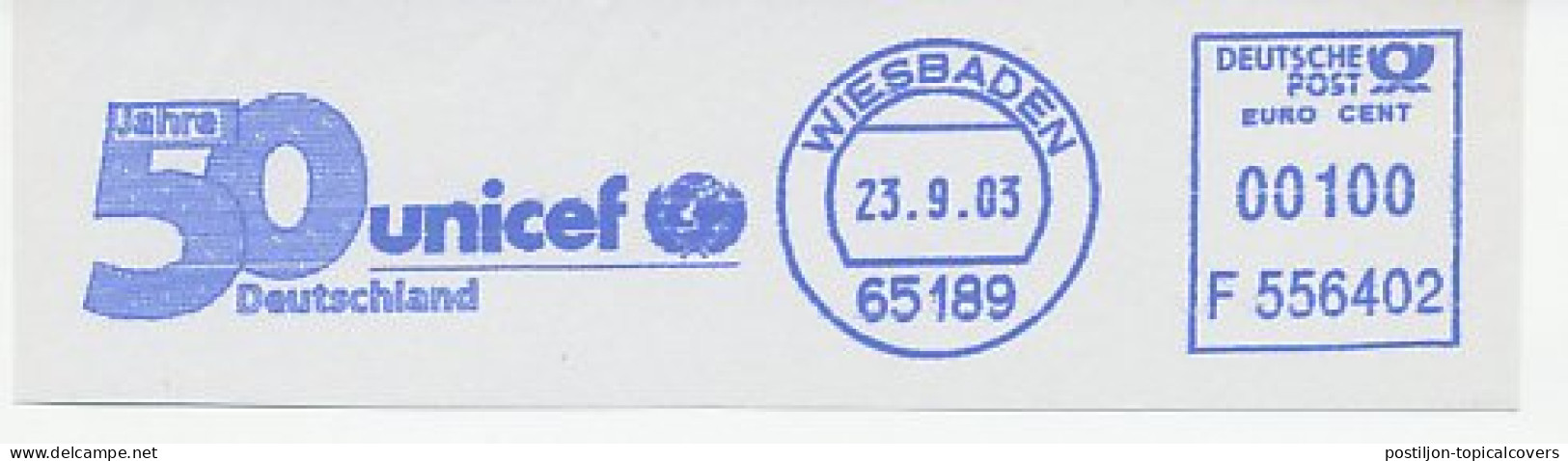 Meter Cut Germany 2003 UNICEF - 50 Years - ONU