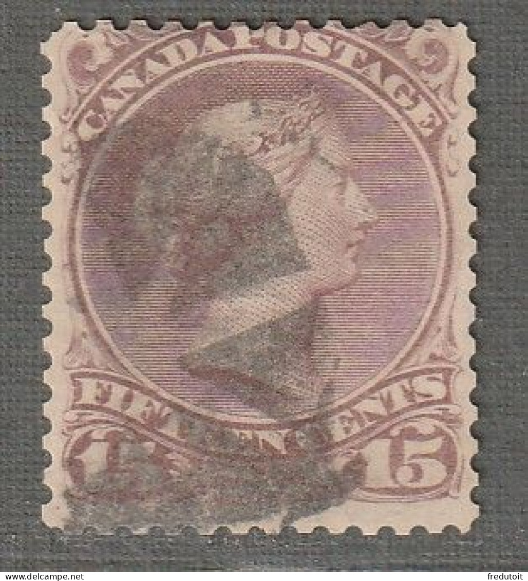 CANADA - N°26 Obl (1868-90) Victoria : 15c Brun-lilas - Used Stamps