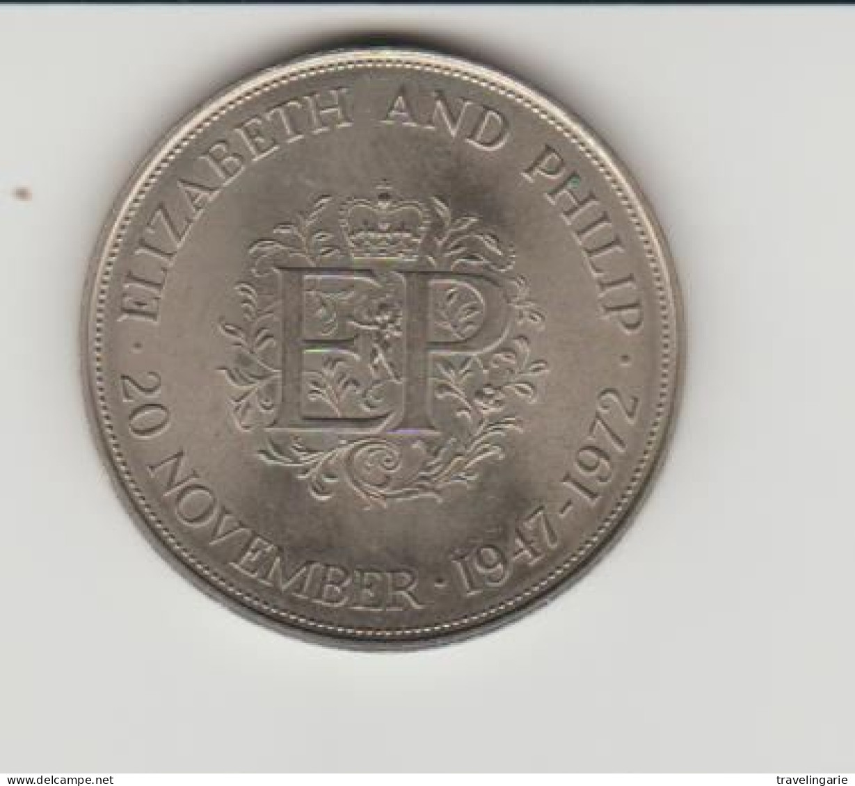 United Kingdom 25 Pence 1972 Silver Wedding EF - 25 New Pence