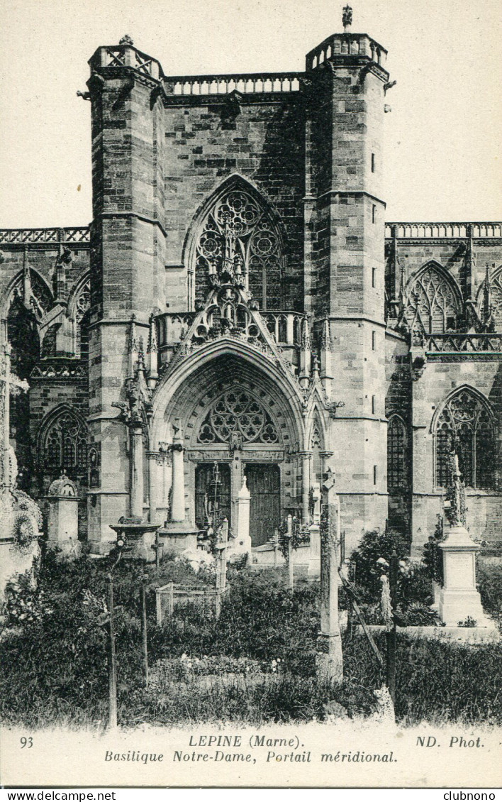 CPA -  LEPINE - BASILIQUE NOTRE-DAME, PORTAIL MERIDIONAL - L'Epine