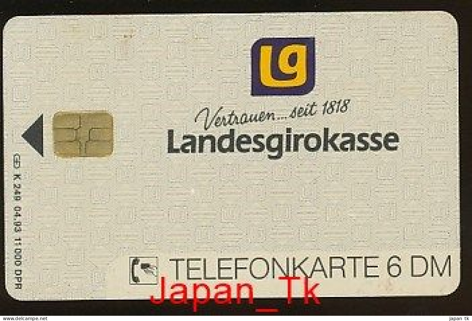 GERMANY K 249 93 Landesgirokasse  - Aufl  11 000 - Siehe Scan - K-Series: Kundenserie