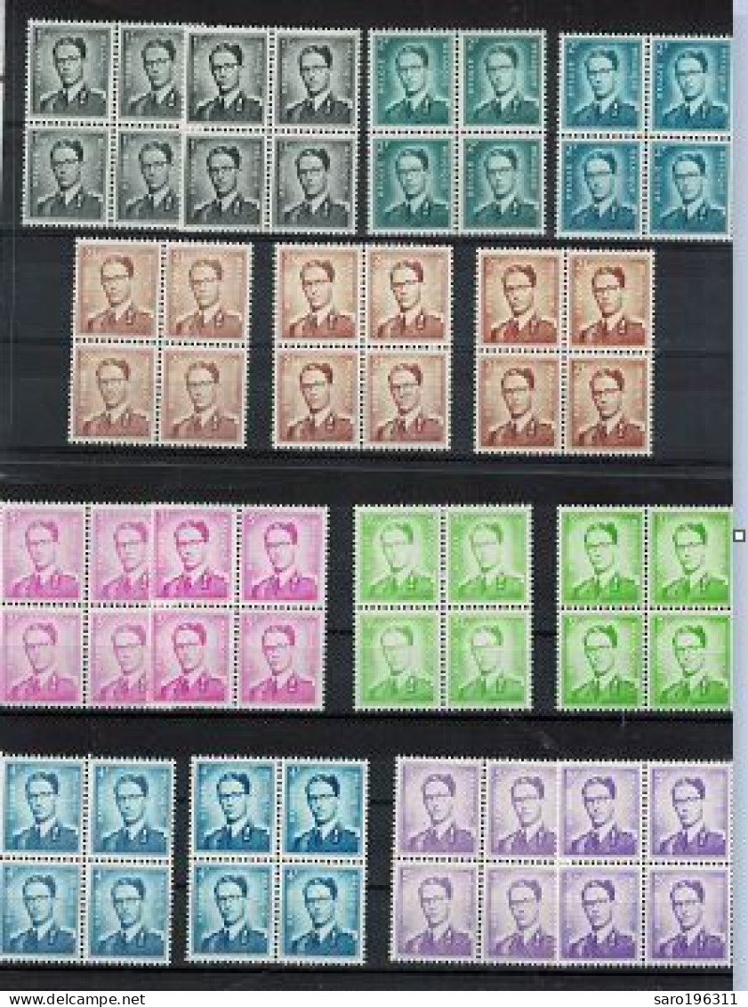 ROI BAUDOUIN  ** / MNH  LOT En Bloc De 4 Avec NUANCES   à   8,97   // 1 SCAN - Neufs