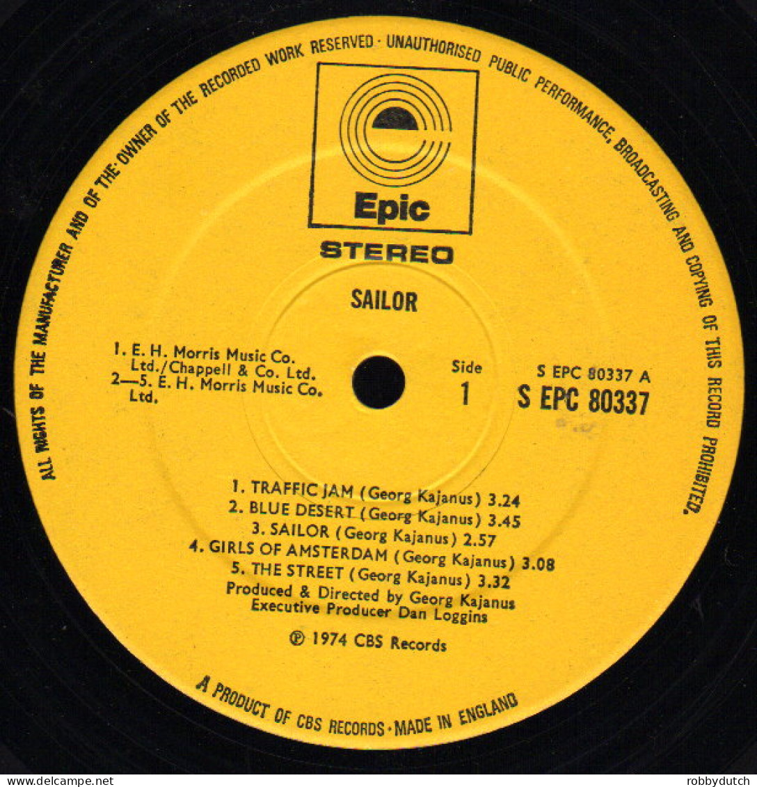 * LP *  SAILOR - SAME (First Album)(England 1974 EX-)
