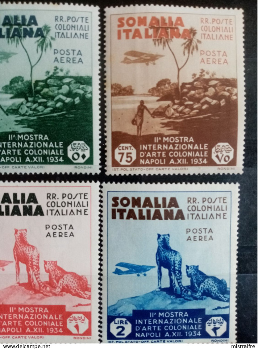 SOMALIE . 1934. 2éme Exposition  Art Colonial. Poste Aérienne N° 1à 6. Série Complète. NEUFS ++.  Côte YT 2020 : 36,00 € - Somalia