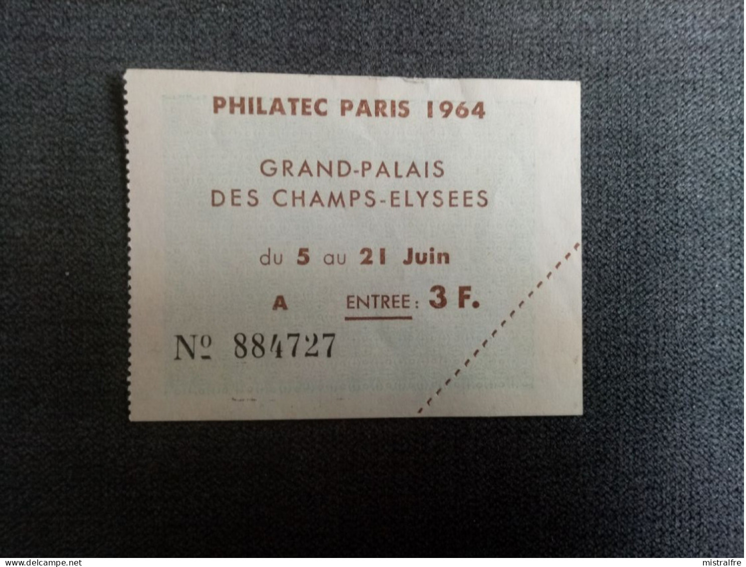 FRANCE. 1964. PHILATEC  PARIS. 1/2 Bloc N° 6 .Oblitération 1ér Jour. Avec Vignette D'entrée.. Côte YT 2023 : 105,00 € - Usati