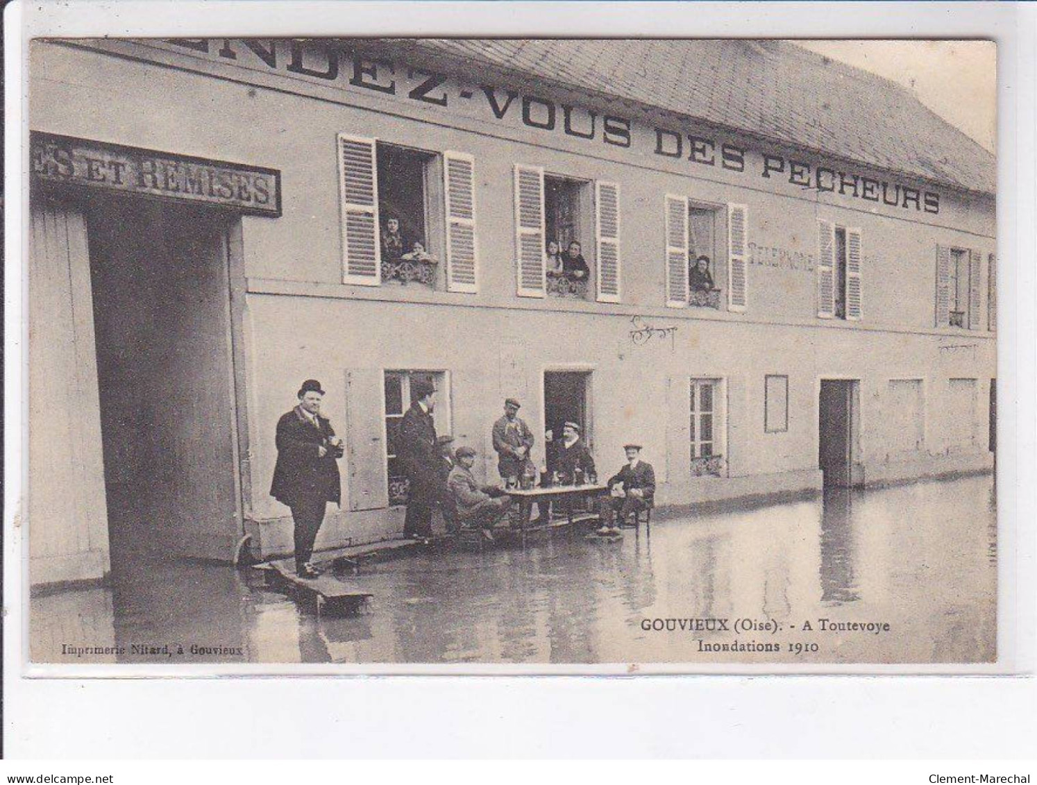 GOUVIEUX: à Toutevoye, Inondation 1910 - Très Bon état - Gouvieux