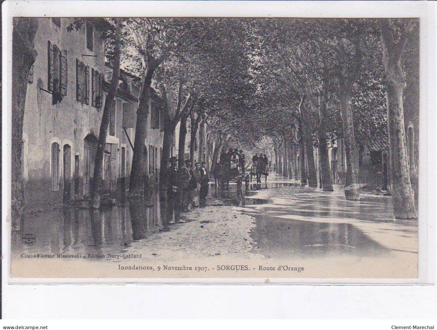 SORGUES: Inondation 1907, Route D'orange - Très Bon état - Sorgues