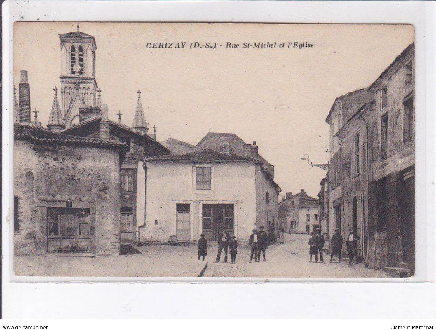 CERIZAY: Rue Saint-michel Et L'église - Très Bon état - Cerizay