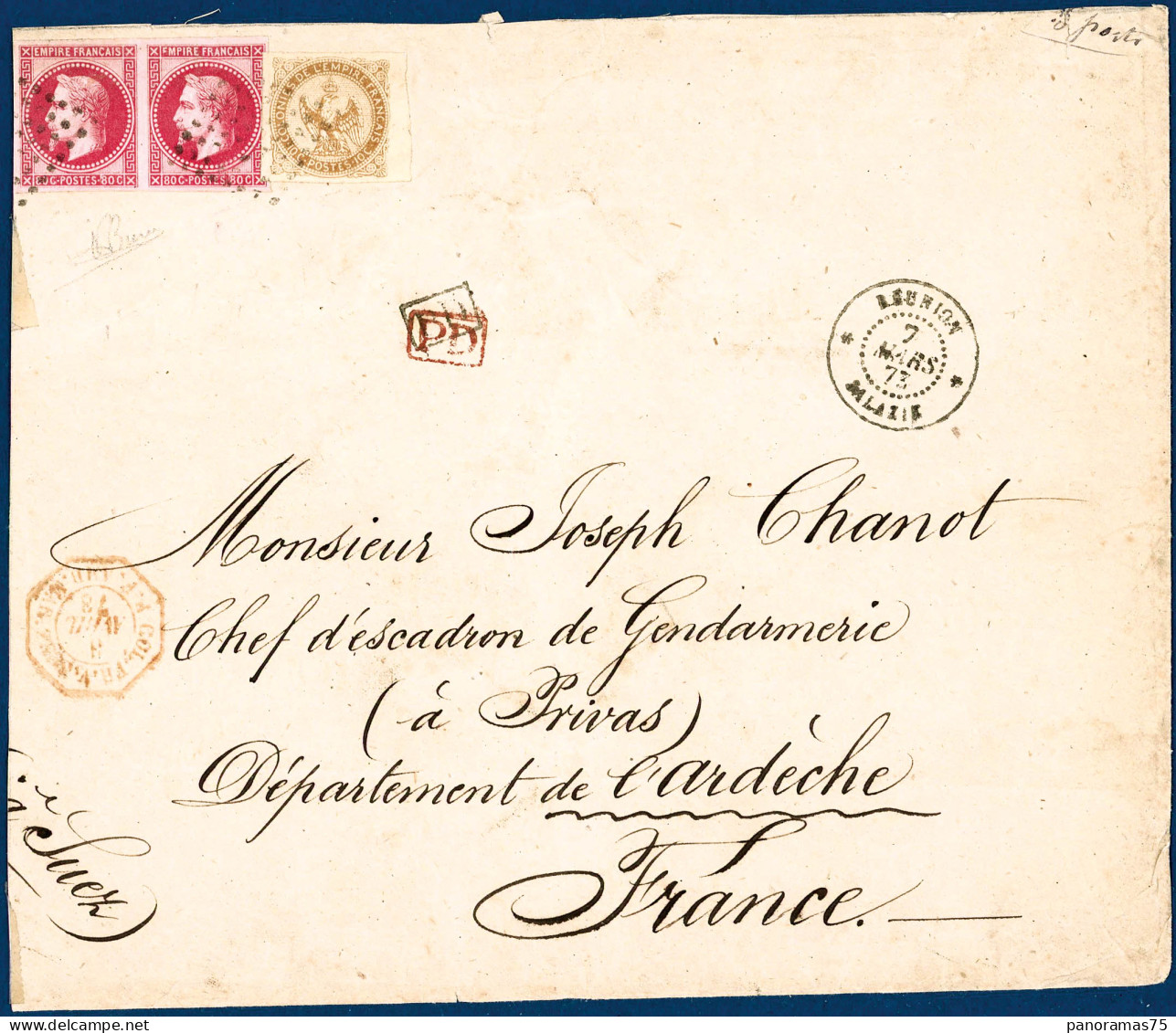 Lettre N°3 + 10 Rare Combinaisonn à 1F70 Pour La France Au Départ De La Réunion 7/3/73 Cachet D'arrivée Au Verso, RARE - - Autres & Non Classés