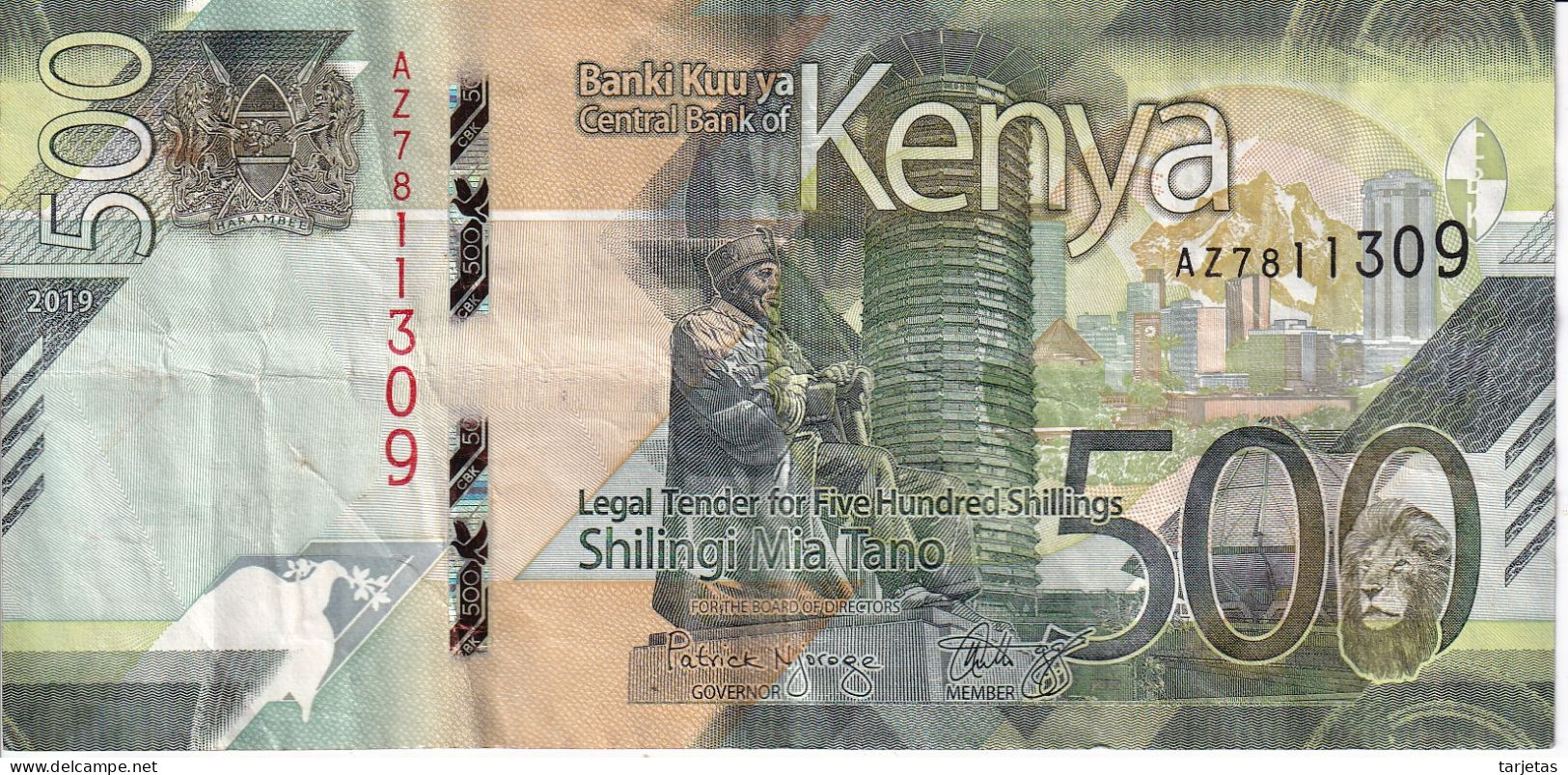 BILLETE DE KENIA DE 500 SHILINGI DEL AÑO 2019 (BANK NOTE) - Kenia