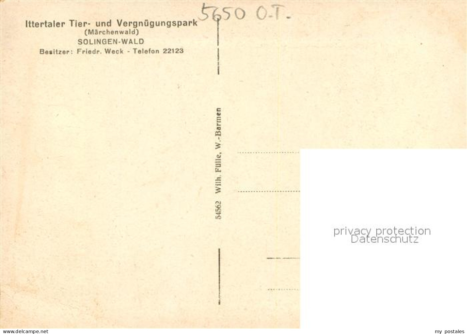 73705622 Wald Solingen Ittertaler Tier- Und Vergnuegungspark Maerchenwald Wald S - Solingen