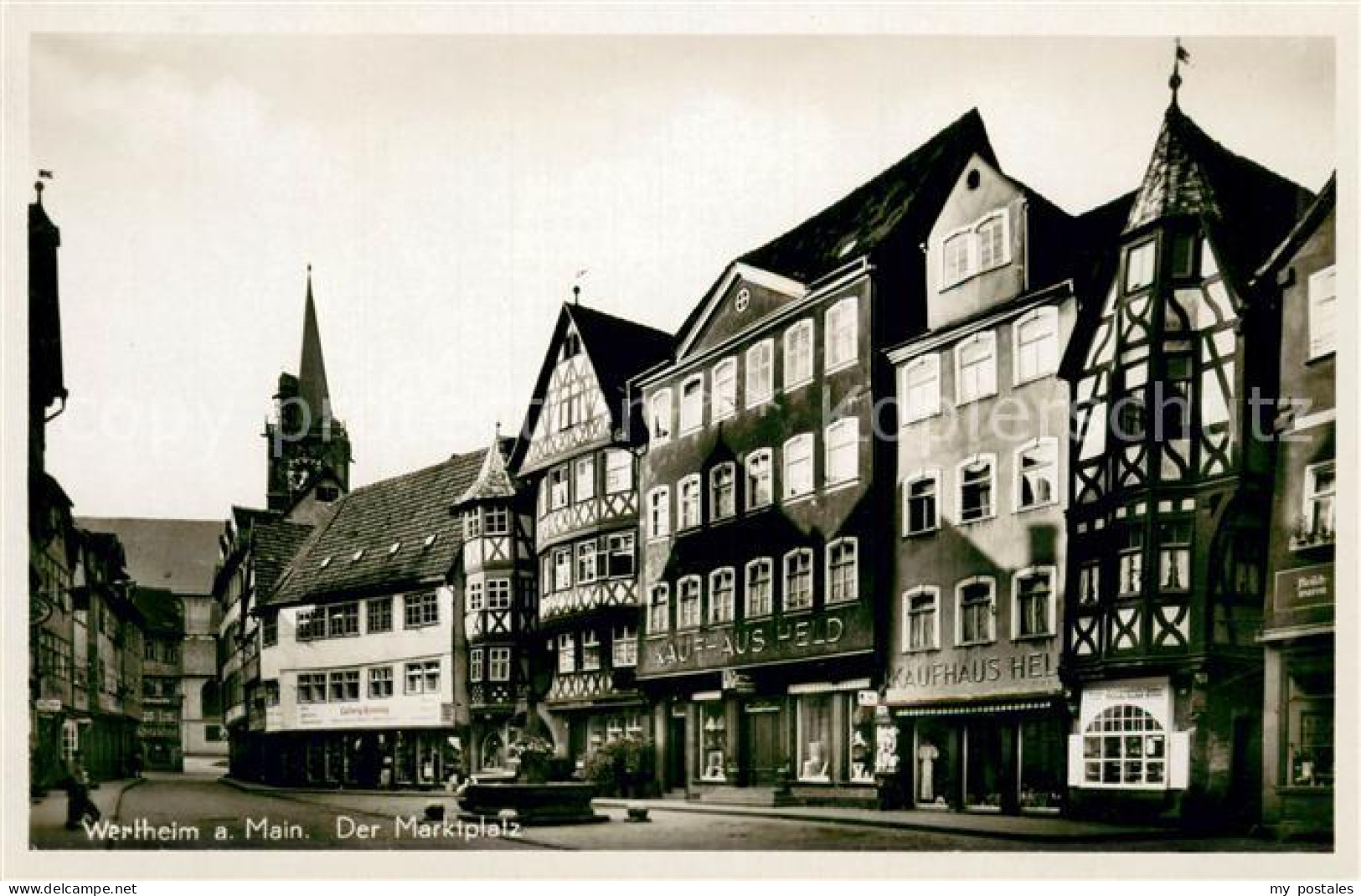 73704782 Wertheim Main Der Marktplatz Fachwerkhaeuser Geschaefte Wertheim Main - Wertheim