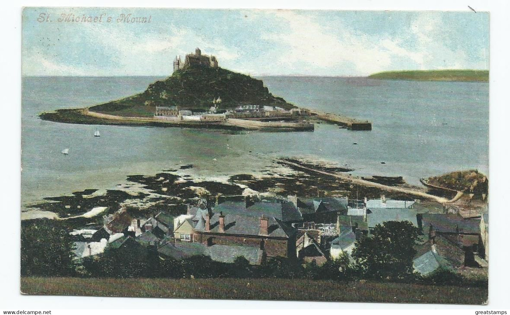 Postcard Cornwall St.micheal's Mount Posted Plymouth 1903 Valentine's - St Michael's Mount