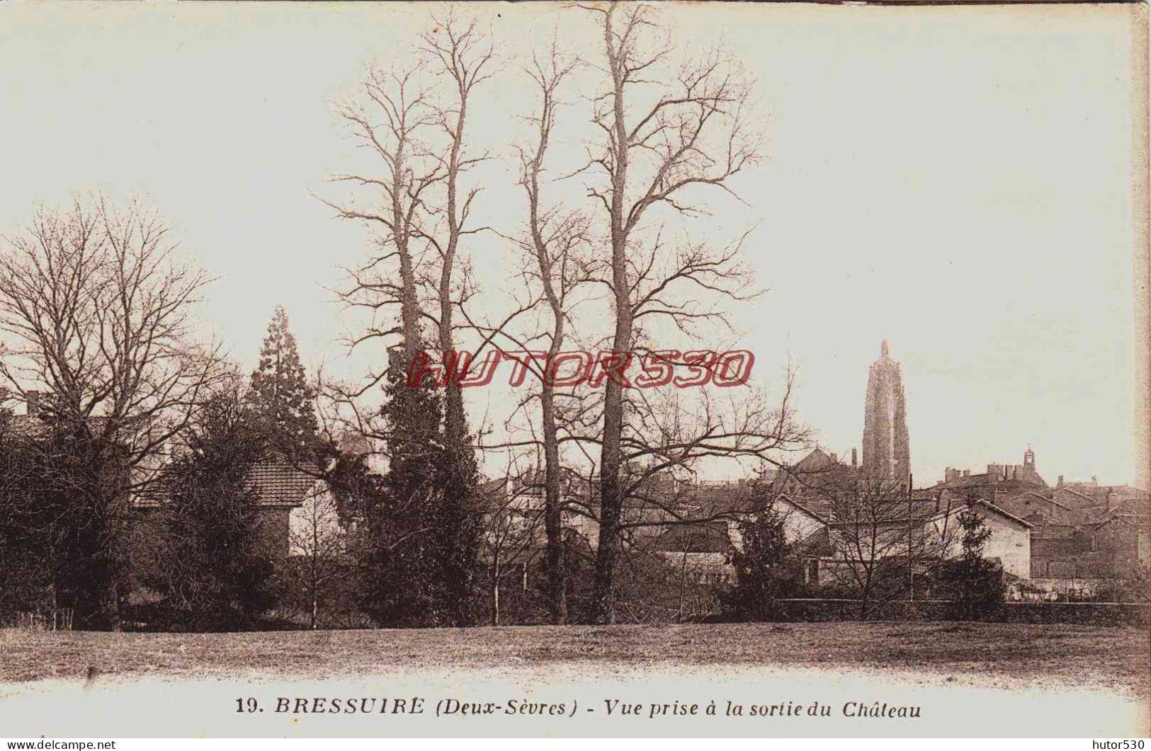 CPA BRESSUIRE - DEUX SEVRES - VUE DE LA SORTIE DU CHATEAU - Bressuire