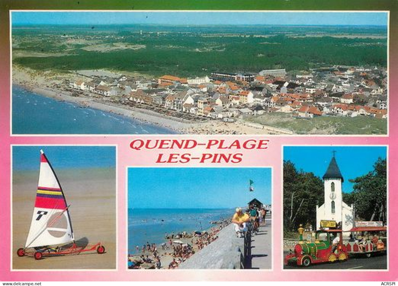 QUEND PLAGE LES PINS  Char à Voile Petit Train Plage  29   (scan Recto-verso)MA2269Ter - Quend