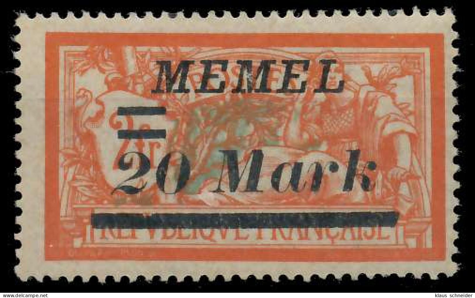 MEMEL 1922 Nr 95V Ungebraucht X452F22 - Memel (Klaïpeda) 1923