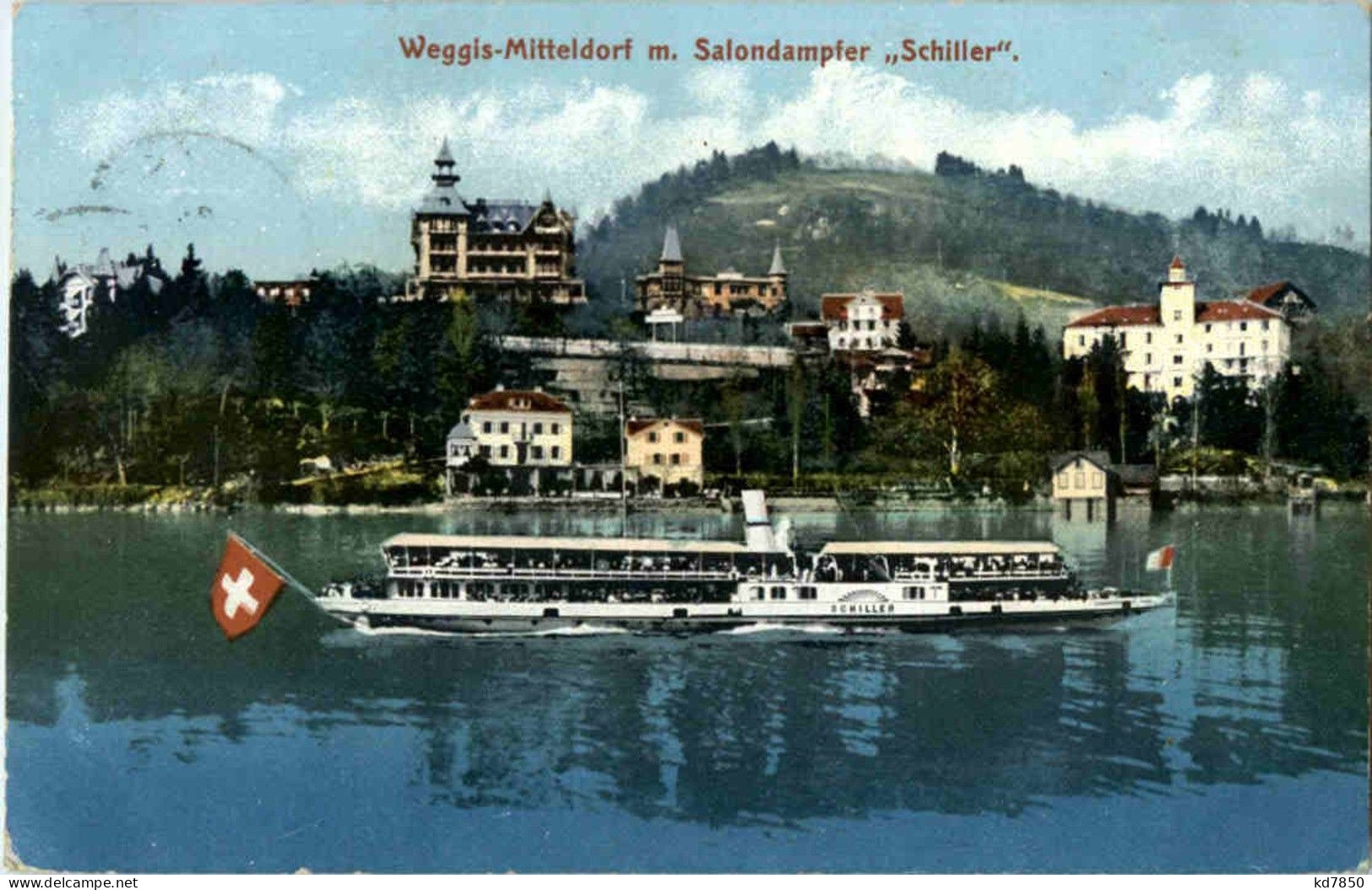 Weggis Mitteldorf Mit Salondampfer Schiller - Weggis