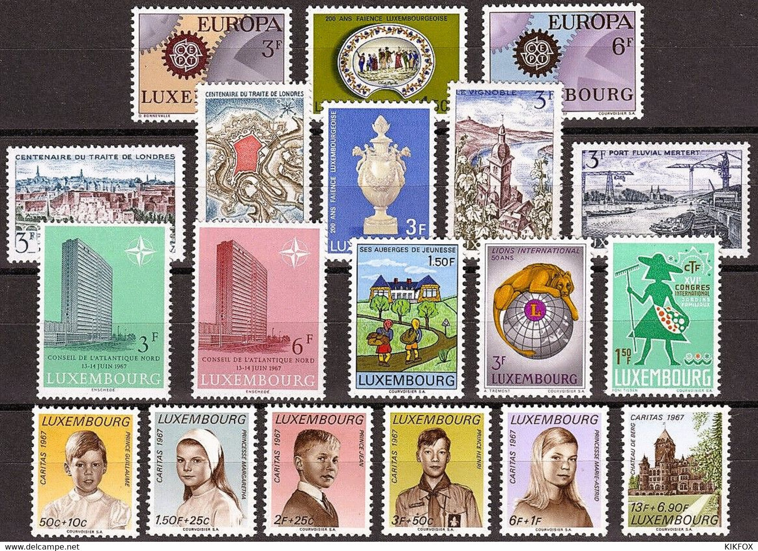 Luxembourg ,Luxemburg 1967 ,KOMPLETT,  Mi  746-764 Year , NEUF**. POSTFRISCH, - Volledige Jaargang