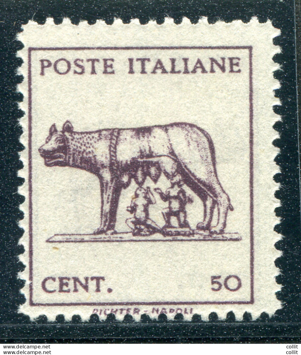 Lupa Senza Filigrana N. 515Al Stampa Recto Verso, Senza Fondo - Mint/hinged