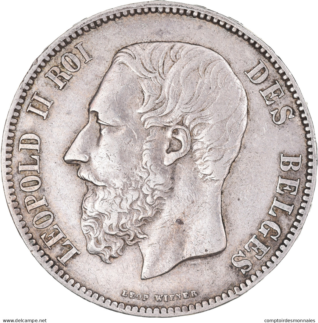 Monnaie, Belgique, Leopold II, 5 Francs, 5 Frank, 1874, TTB, Argent, KM:24 - 5 Frank