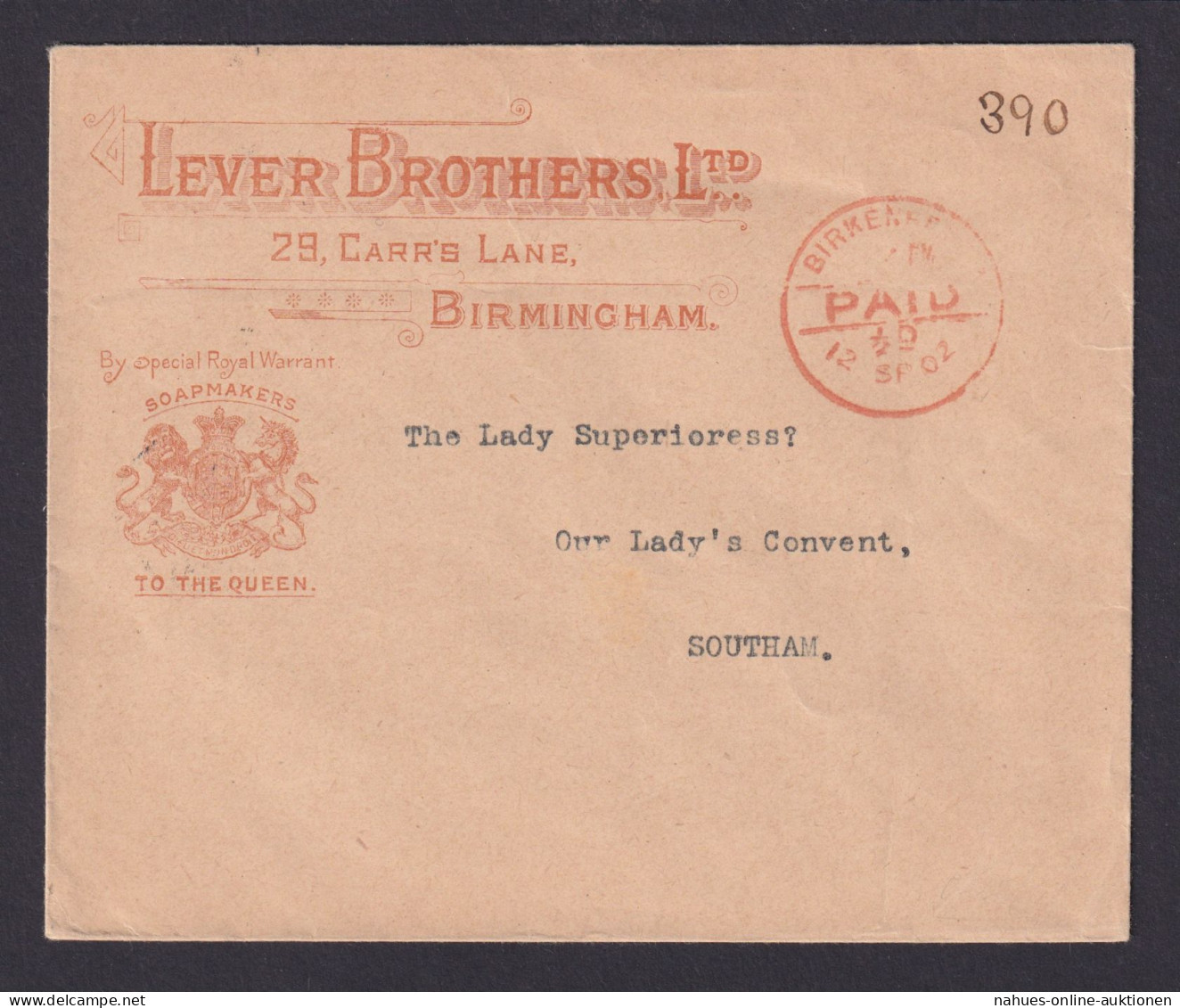 Großbritannien Brief Roter K1 BIRKEN....PAID Nach Southam By Special Royal - Briefe U. Dokumente
