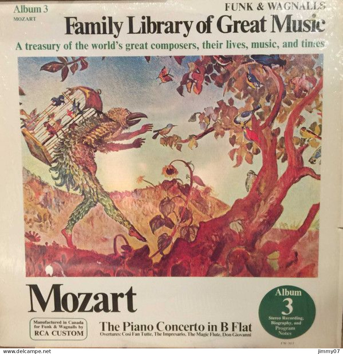 Various, Mozart - The Piano Concerto In B Flat - Funk & Wagnalls Family Library Of Great Music - Album 3 (LP, Comp) - Classical