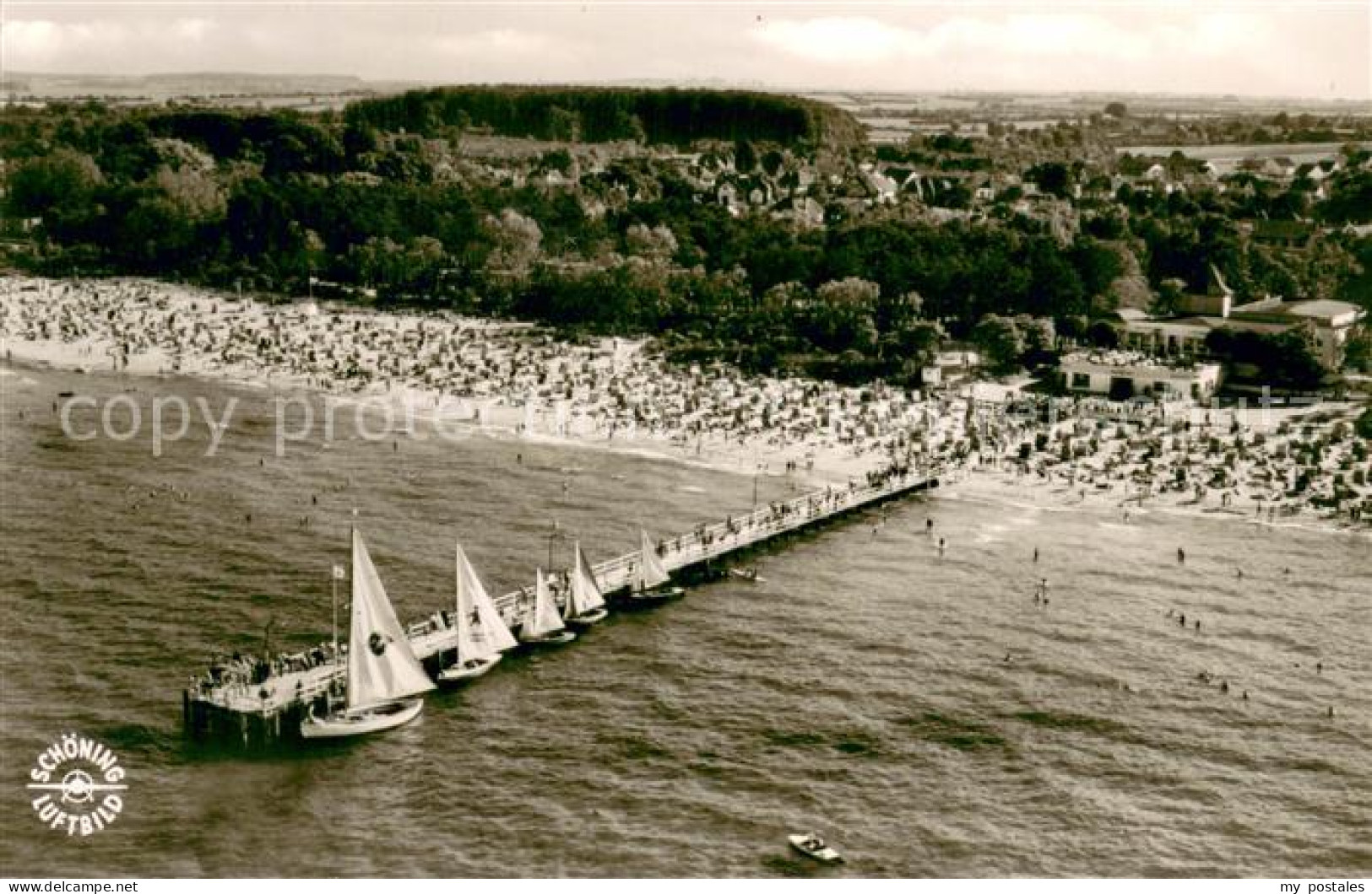 73681319 Timmendorfer Strand Fliegeraufnahme Strand Mit Seebruecke Timmendorfer  - Timmendorfer Strand