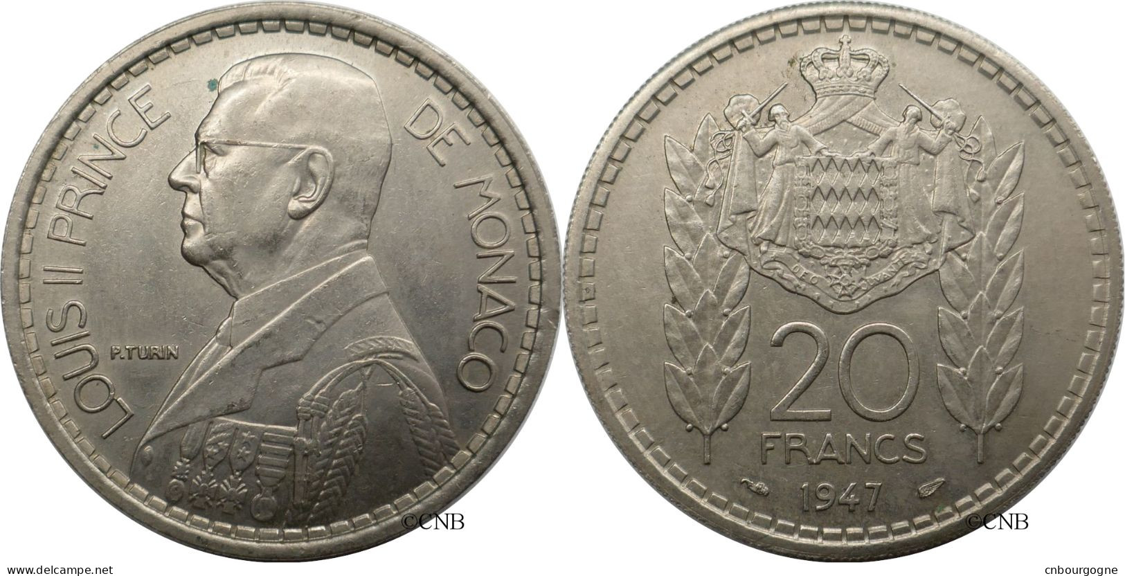 Monaco - Principauté - Louis II - 20 Francs 1947 - TTB+/AU50 - Mon6567 - 1922-1949 Louis II