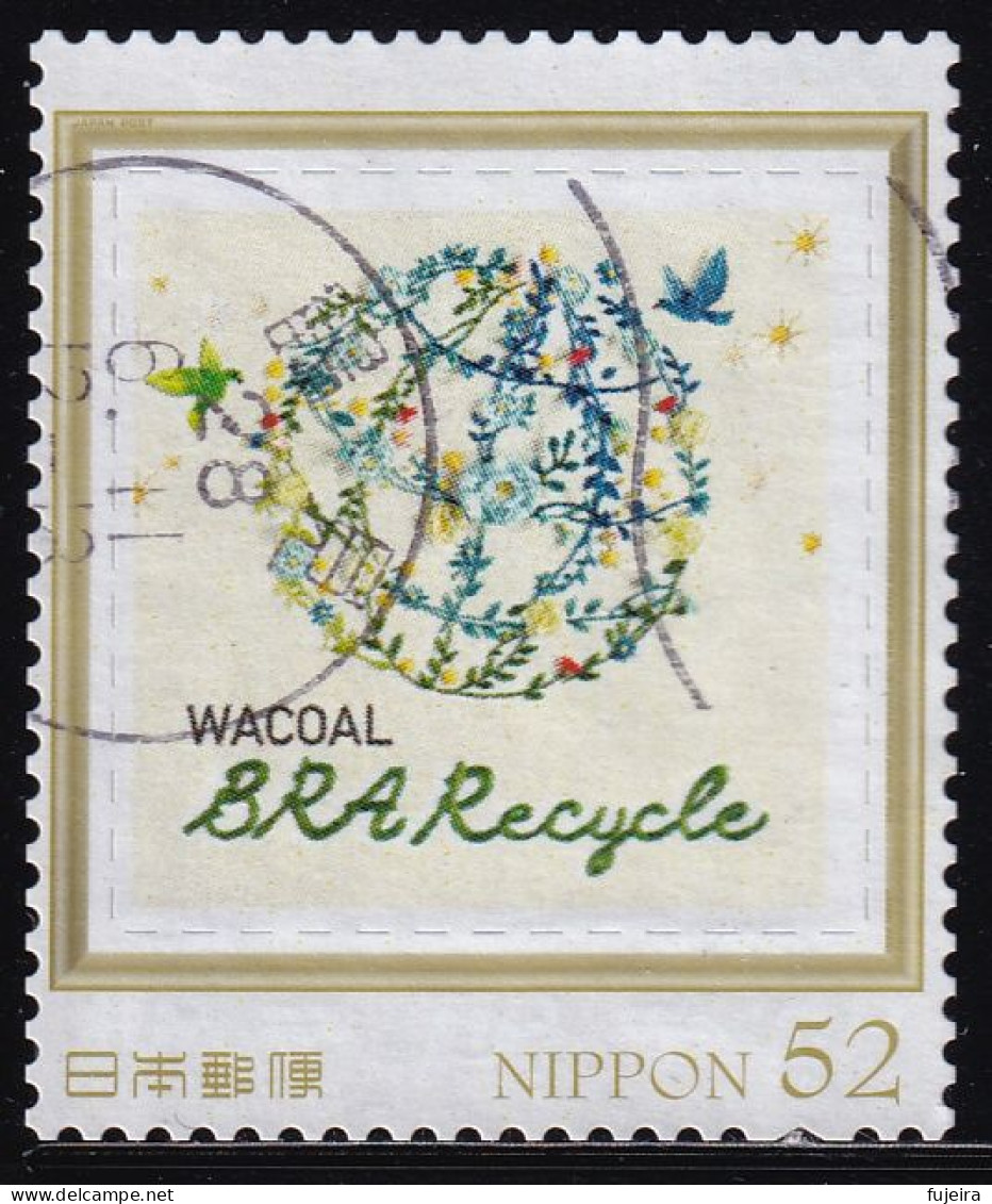 Japan Personalized Stamp, Wacoal Bra Recycle (jpw0093) Used - Used Stamps