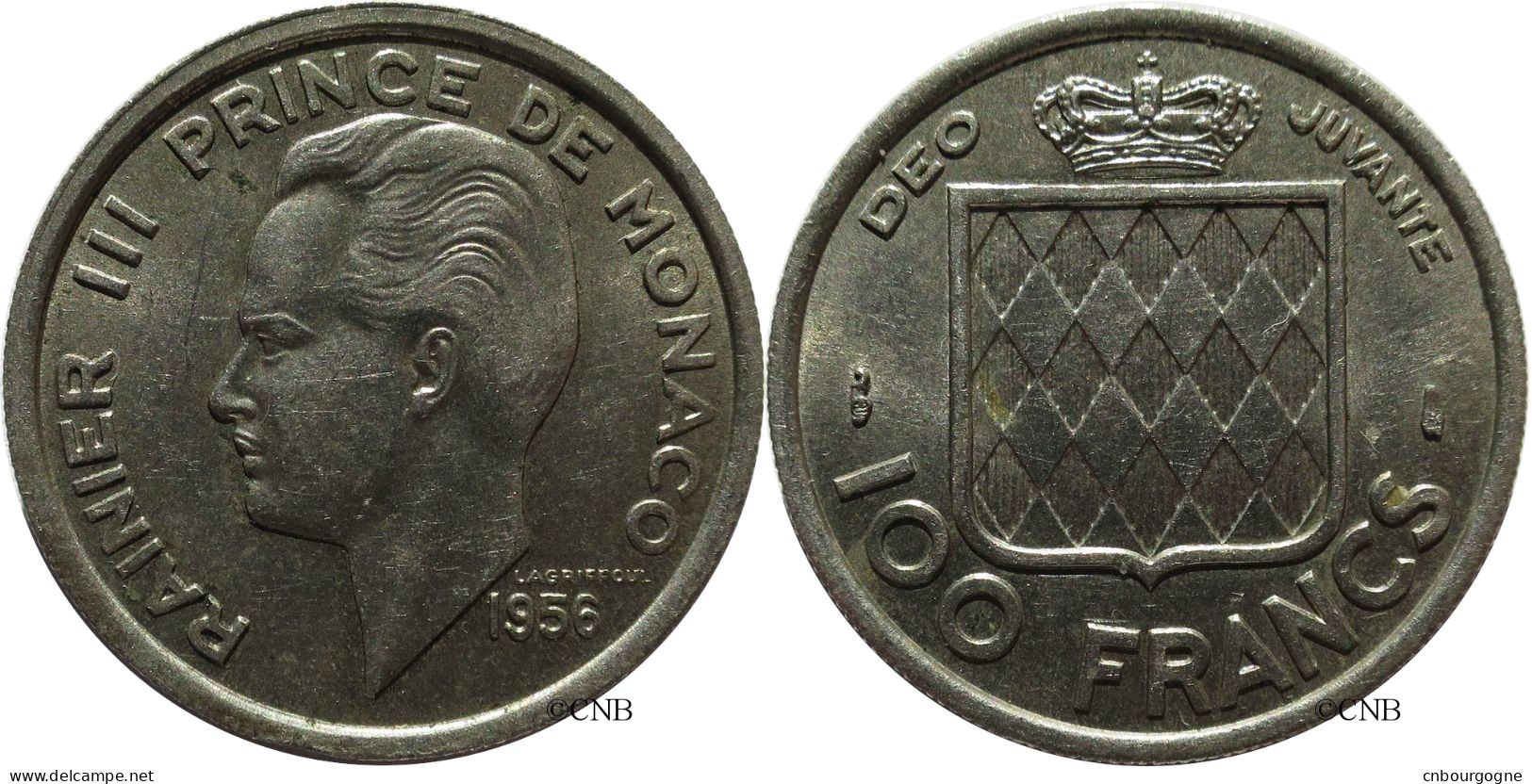 Monaco - Principauté - Rainier III - 100 Francs 1956 - SUP/AU55 - Mon4349 - 1949-1956 Oude Frank