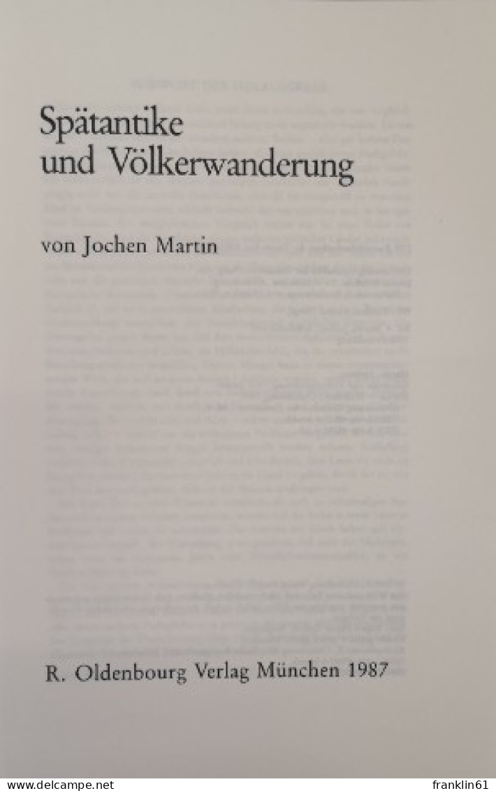 Spätantike Und Völkerwanderung. - 4. 1789-1914