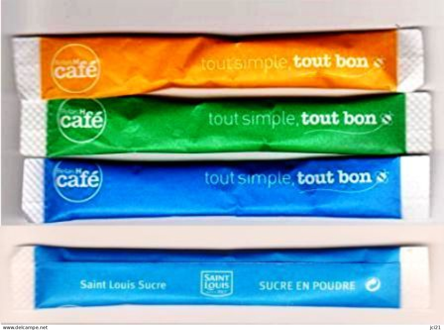 3 Stick De Sucre " Relais "H" Café Tout Simple Tout Bon " St Louis (scann Recto-verso) [S097]_Di130 - Sugars