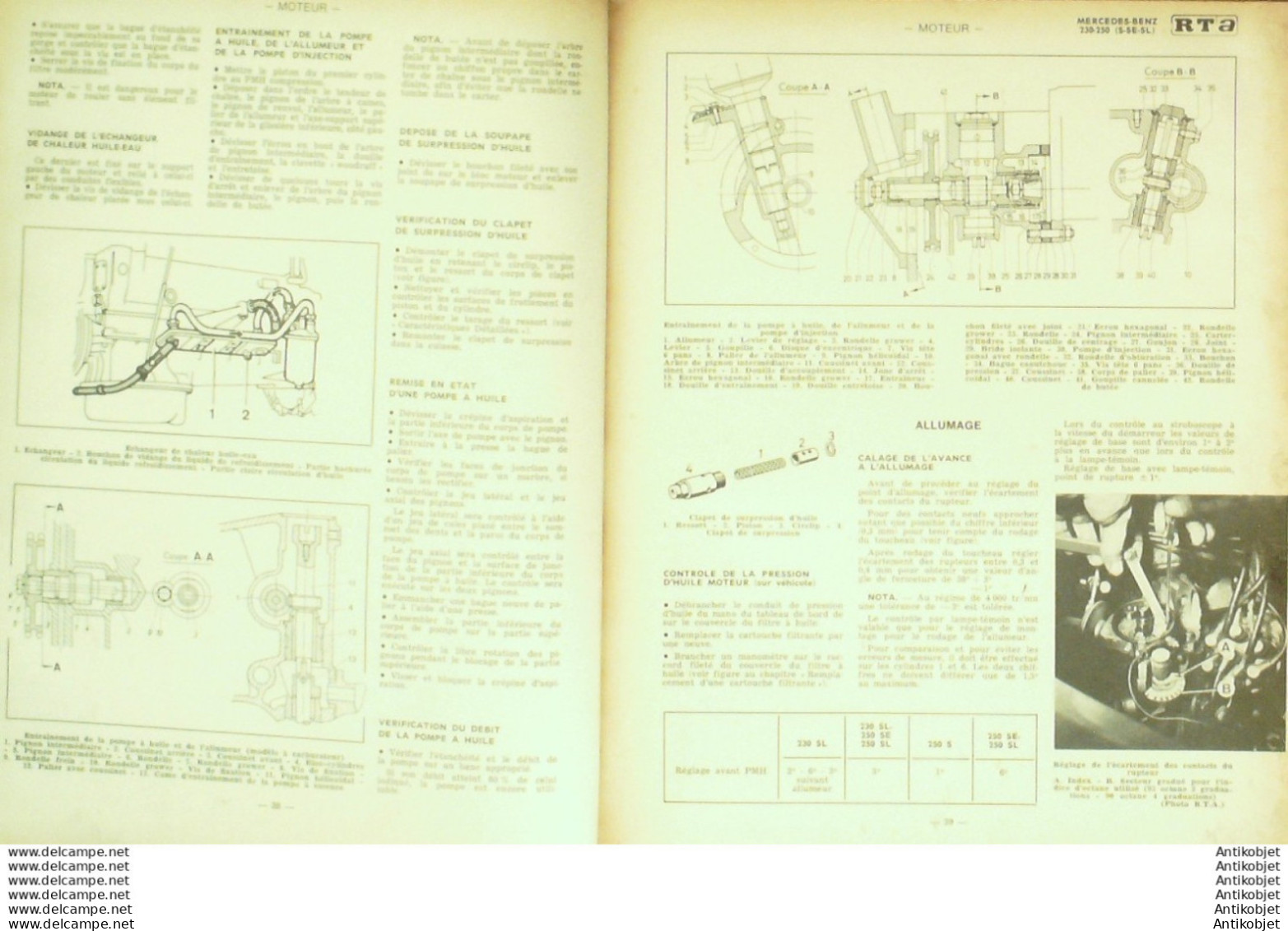 Revue Technique Automobile Mercedez-Benz 230 250 Opel Kadett B   N°267 - Auto/Moto