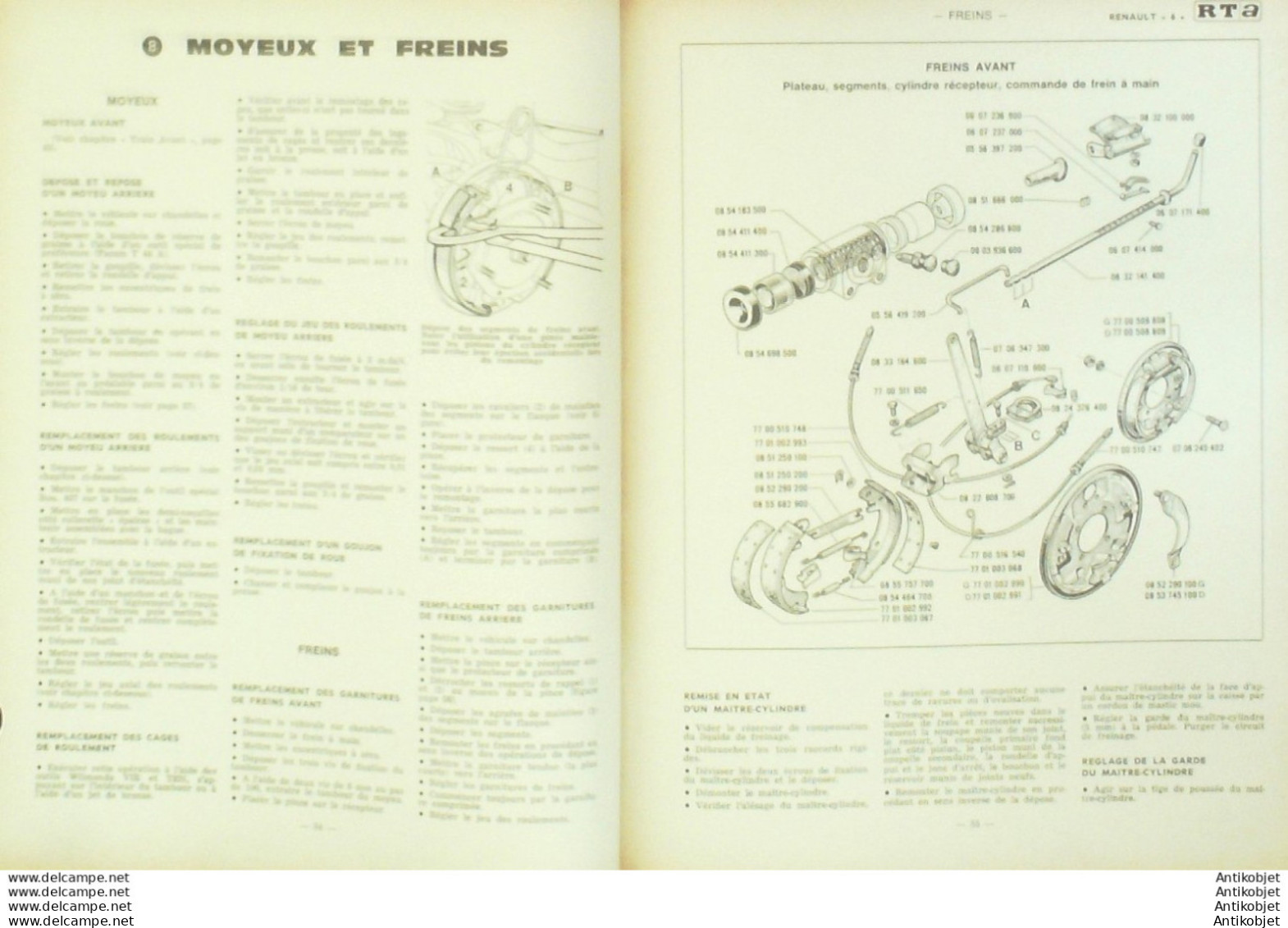 Revue Technique Automobile Renault 6 Type R 1180   N°276 - Auto/Moto