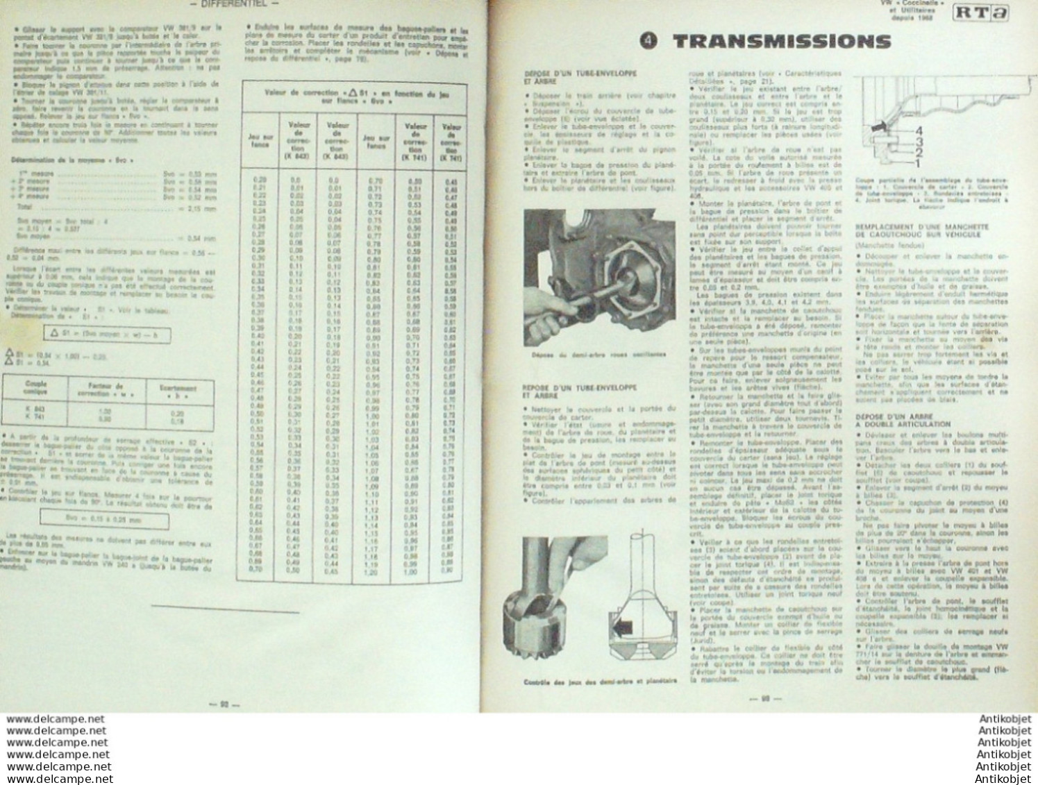 Revue Technique Automobile Volkswagen Coccinelle Utilitaires   N°317 - Auto/Moto