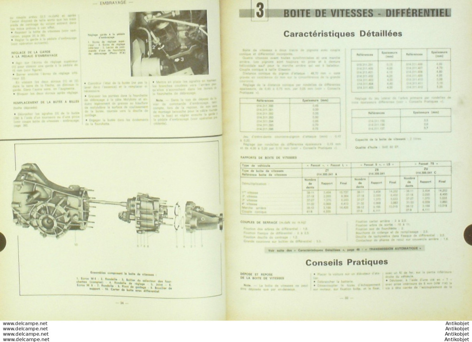 Revue Technique Automobile Volkswagen Passat Zastava Renault 16 Ts   N°337  - Auto/Motor