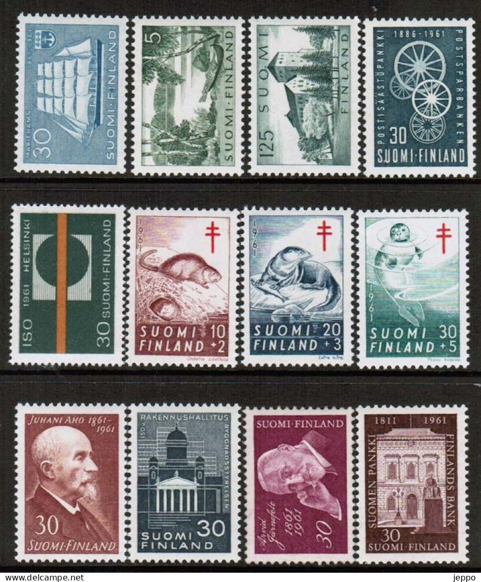 1961 Finland Complete Year Set MNH. - Ganze Jahrgänge