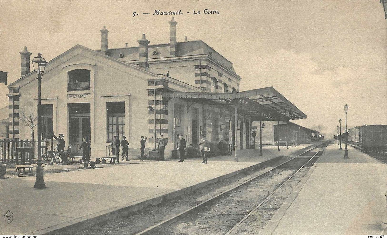 81 MAZAMET GARE N°7 CHEMINS DE FER TRAINS TRANSPORTS ANIMATION TARN - Mazamet