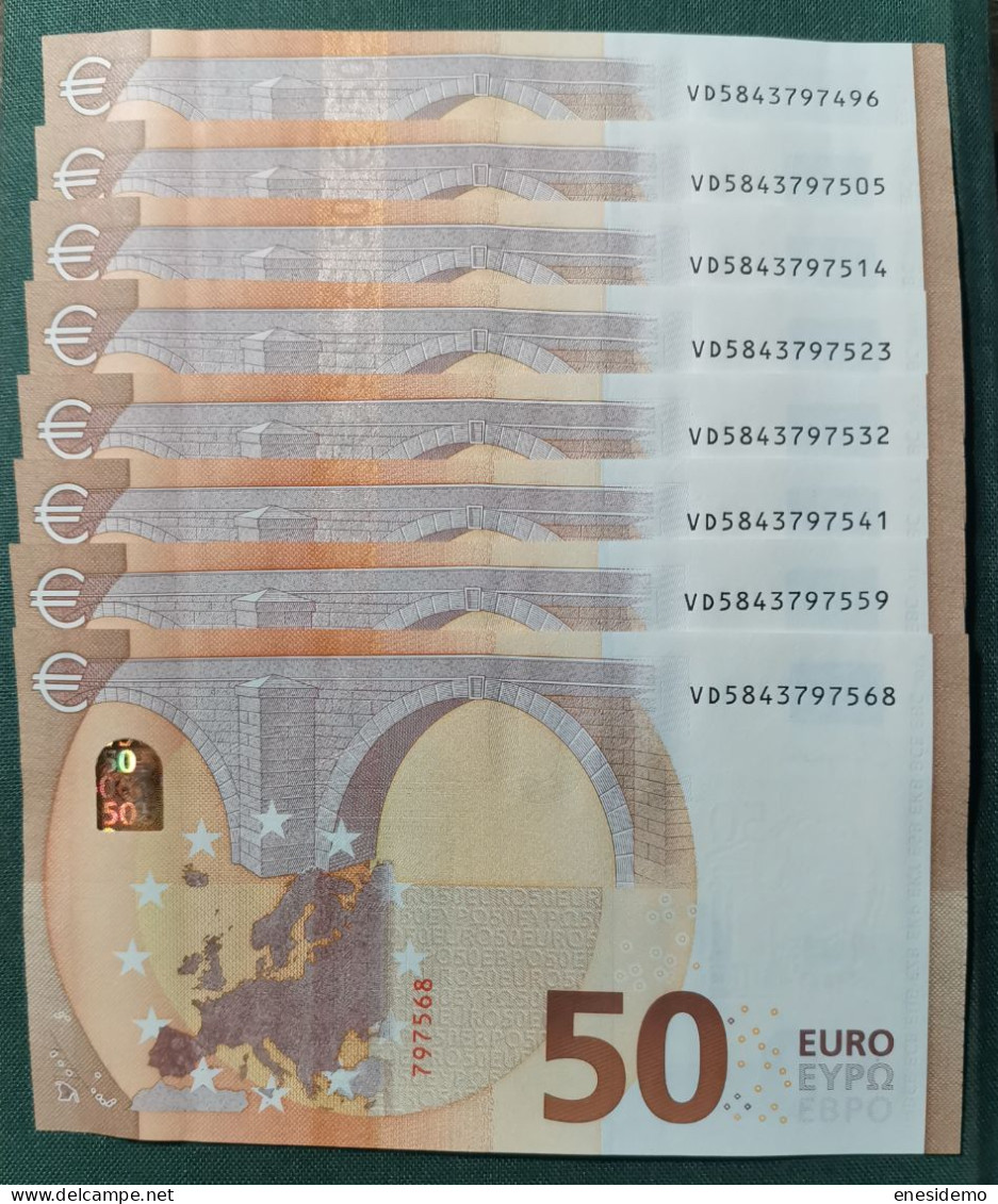 50 EURO V033A2 VD SPAIN 2017 LAGARDE SC FDS UNCIRCULATED PERFECT - 50 Euro