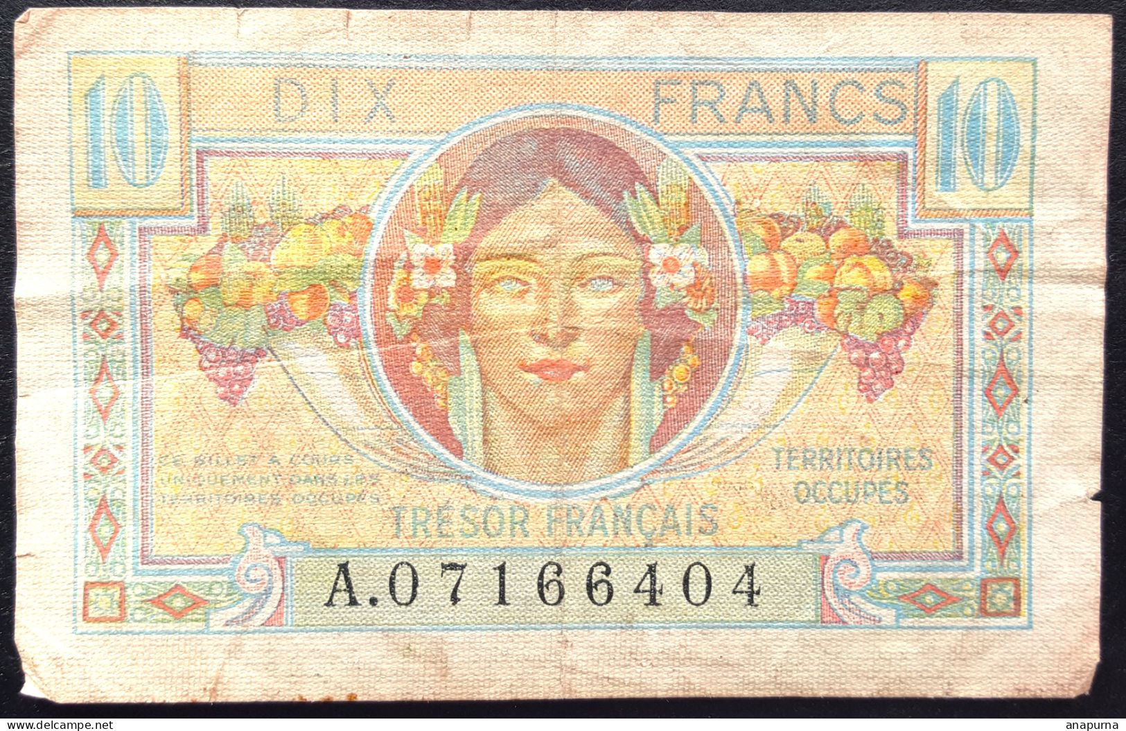 Billet 10 Francs TRESOR FRANCAIS TERRITOIRES OCCUPES 1947 30.01 - 1947 French Treasury