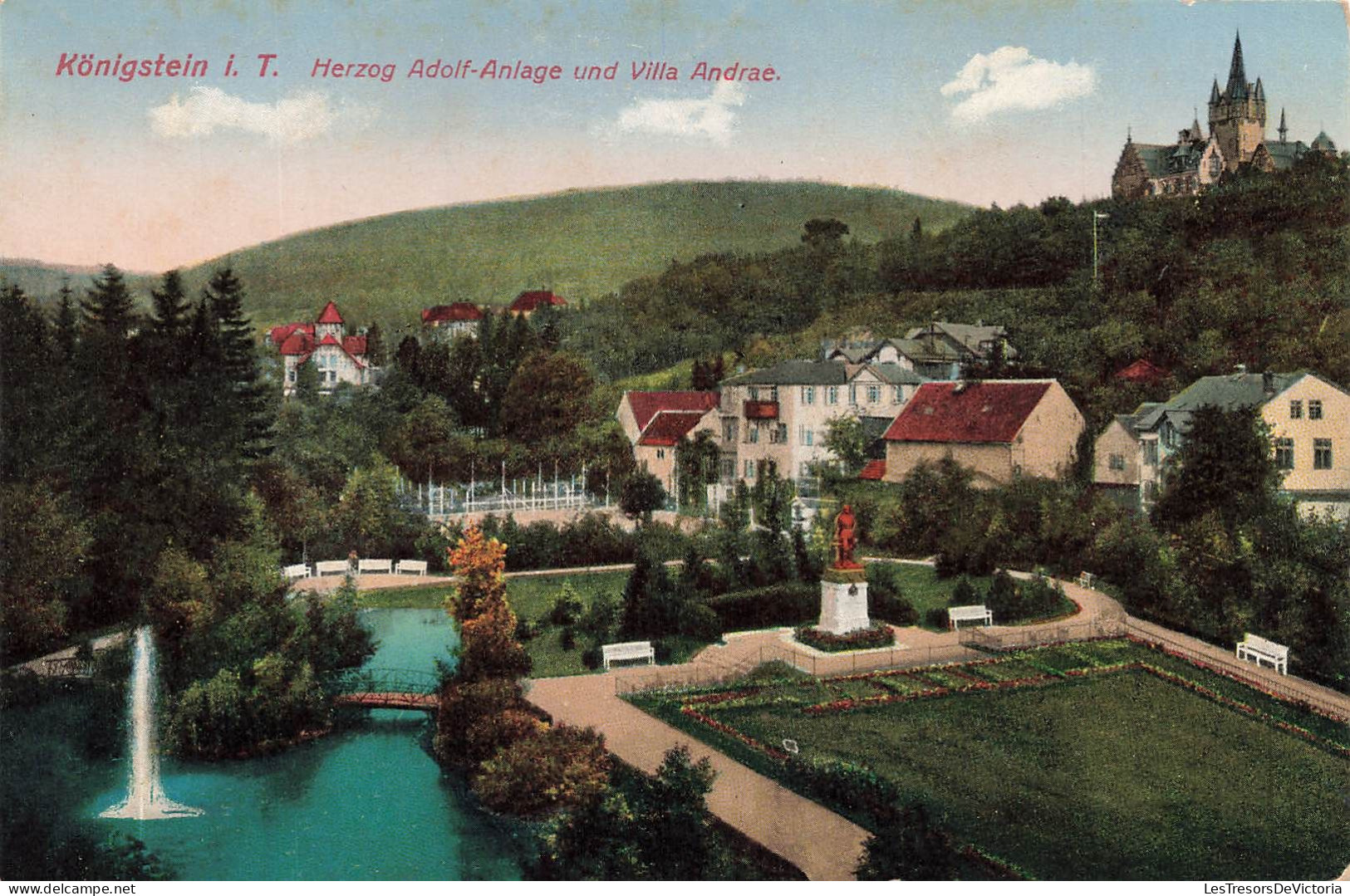 ALLEMAGNE - Konigstein I T - Herzog Adolf Anlage Und Villa Andrea - Colorisé - Carte Postale Ancienne - Koenigstein