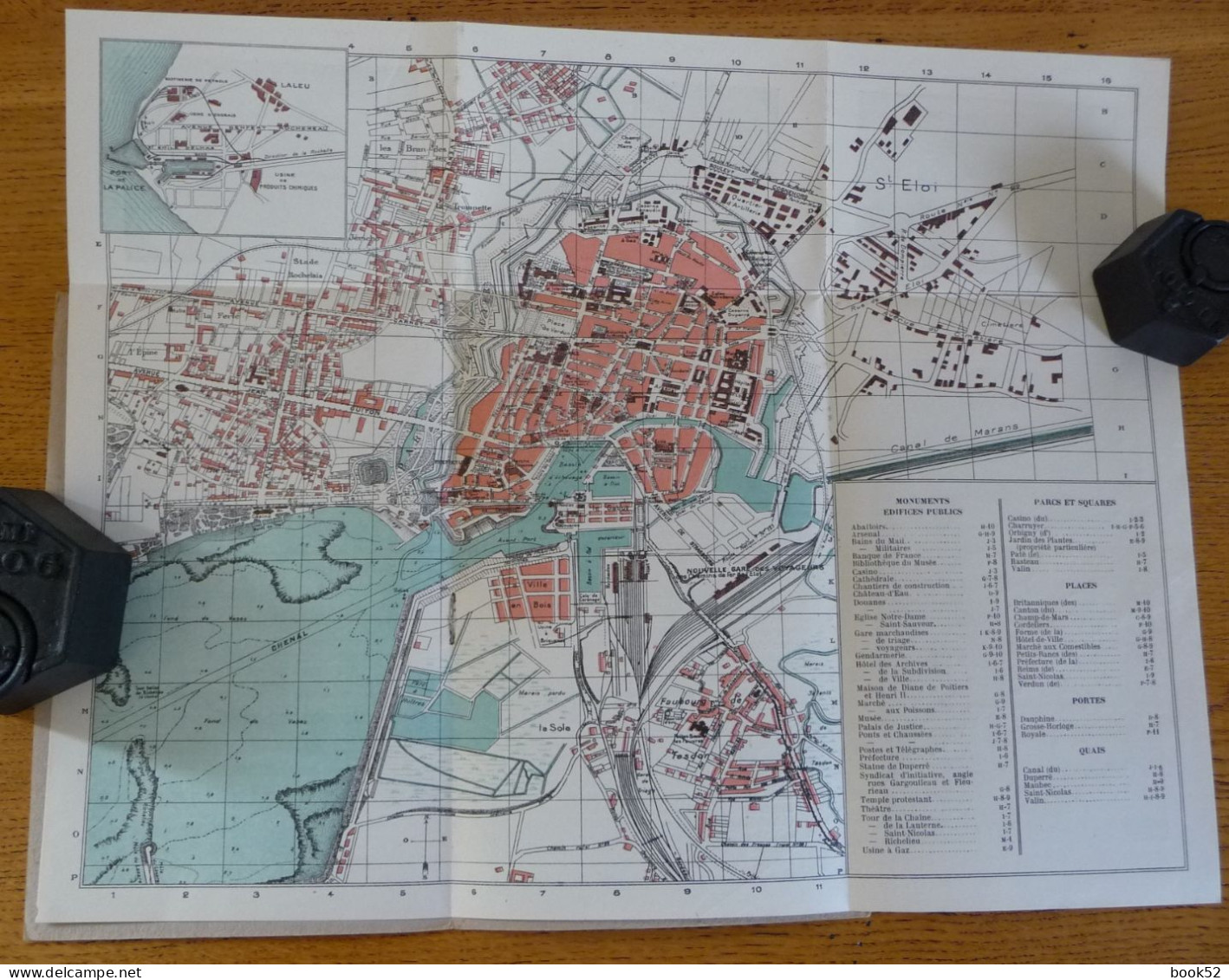 Ancien PLAN DE LA VILLE De LA ROCHELLE - Poitou-Charentes