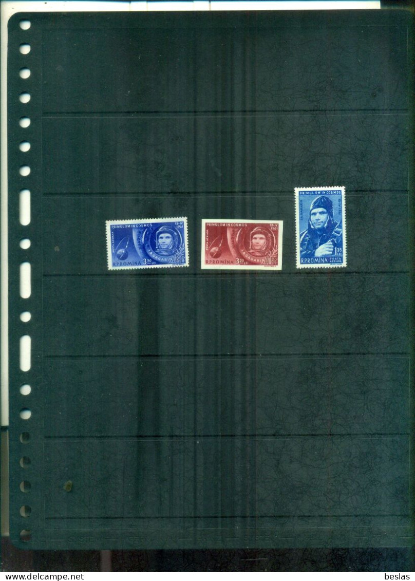 ROUMANIE Y.GAGARIN 1 HOMME DANS L'ESPACE 3 VAL   NEUFS A PARTIR DE 2,75 EUROS - Unused Stamps