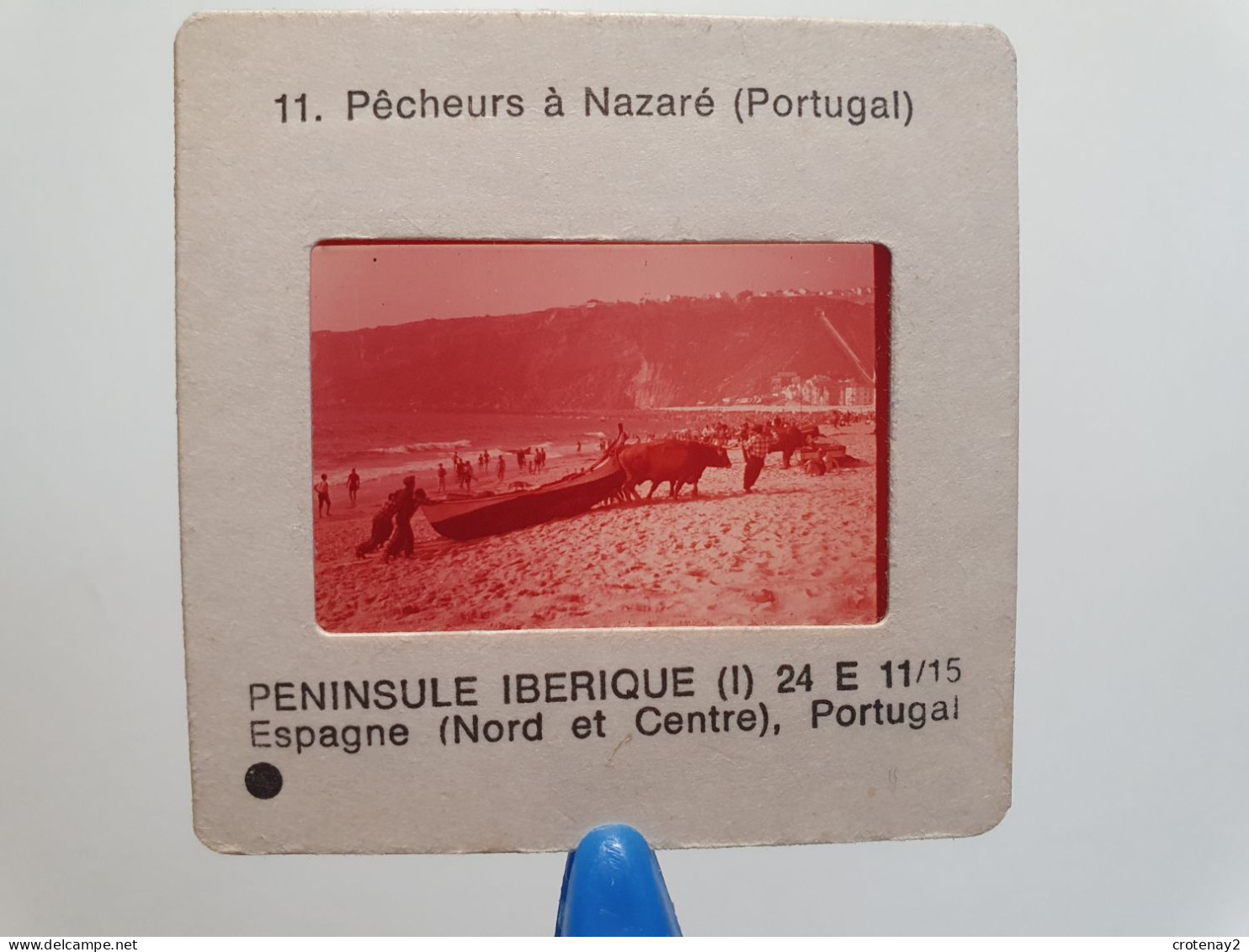 Photo Diapo Diapositive Slide Péninsule Ibérique Espagne Portugal N°11 Pêcheurs à NAZARE VOIR ZOOM - Diapositives (slides)