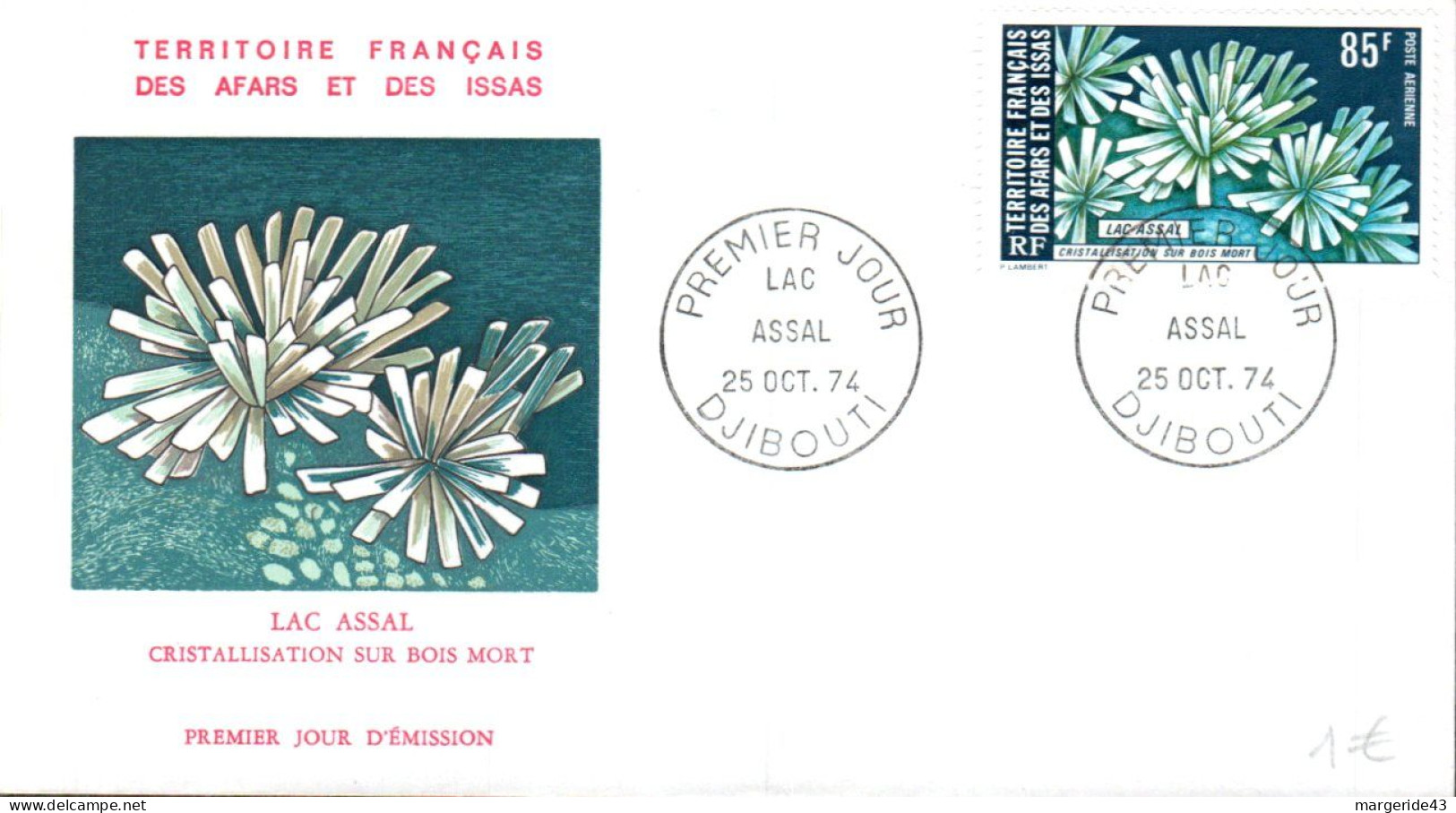 AFARS ET ISSAS FDC LAC ASSAL - Briefe U. Dokumente