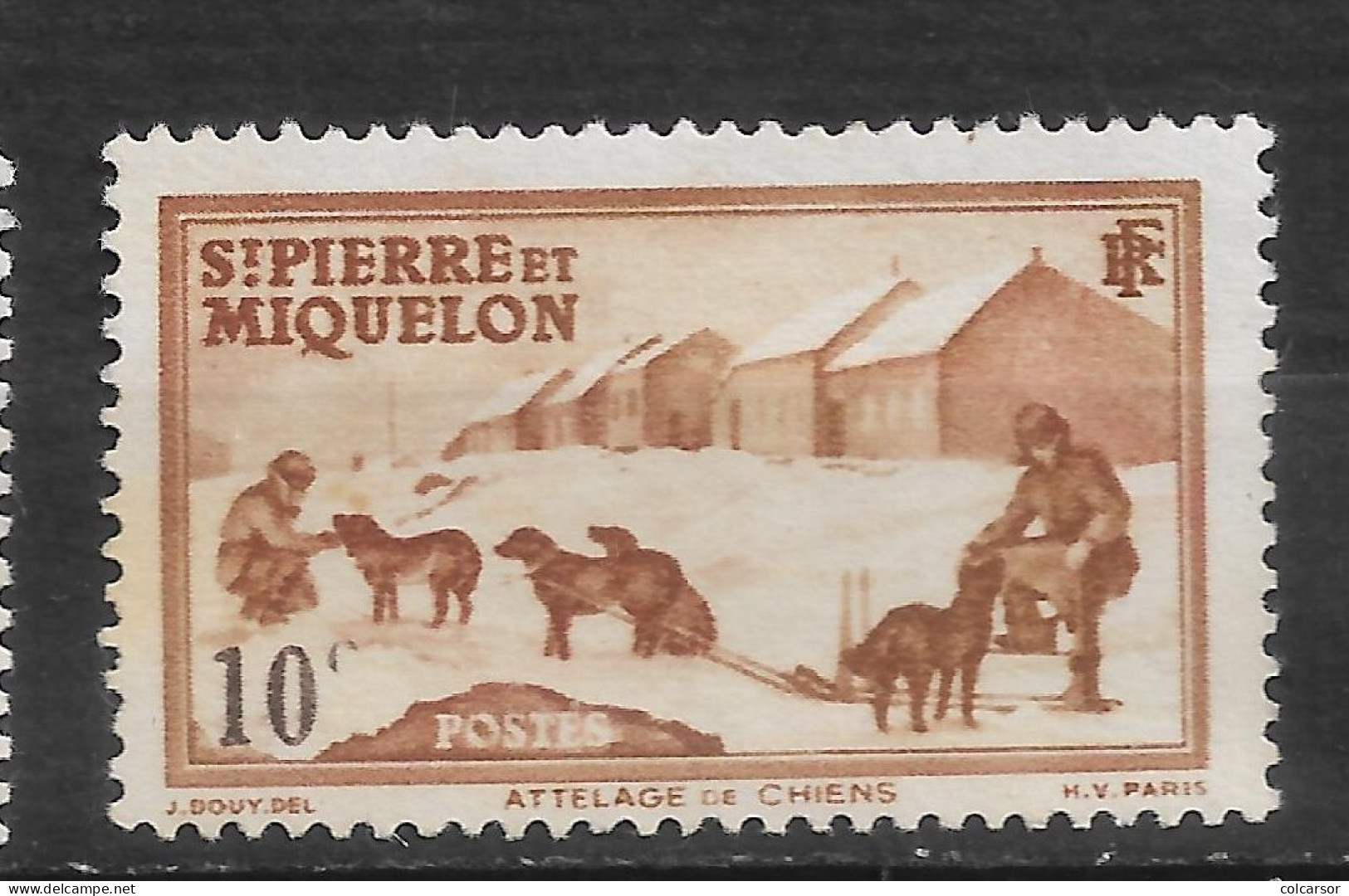 SAINT PIERRE ET MIQUELON N°  171  "   ATTELAGE DE CHIENS " - Neufs